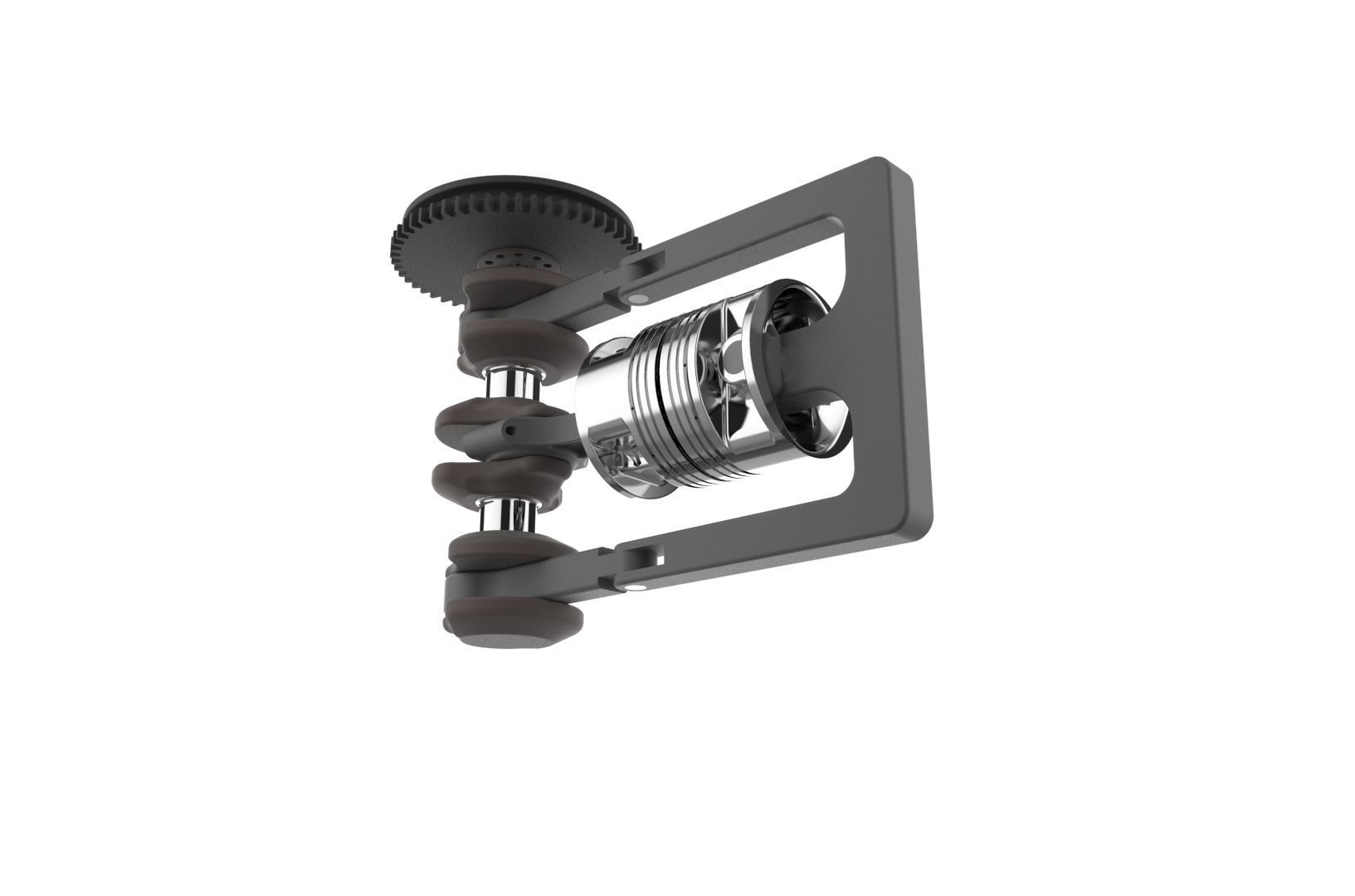 Reciprocating Opposite Piston Engine 3D print model_4