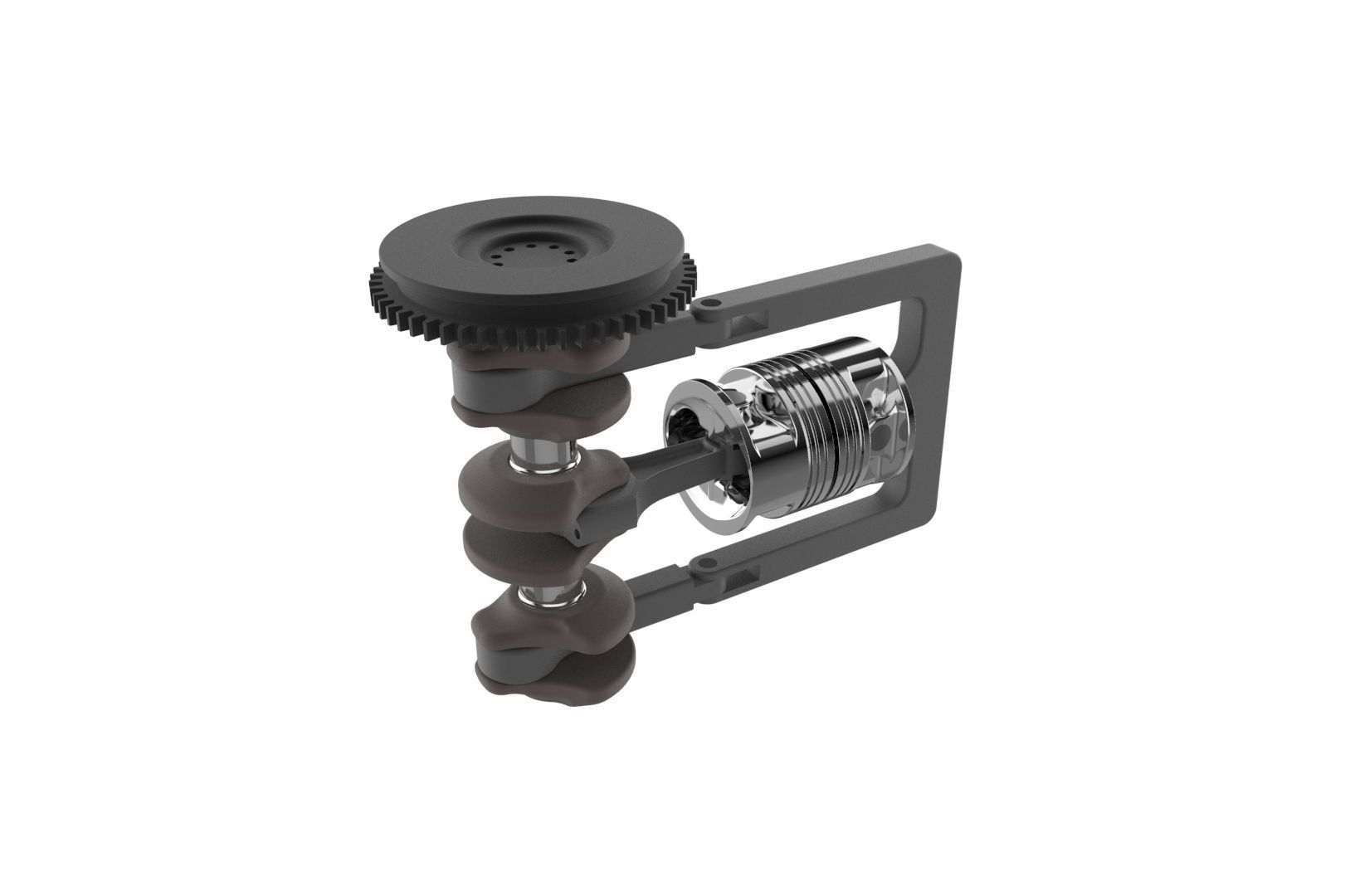 Reciprocating Opposite Piston Engine 3D print model_8