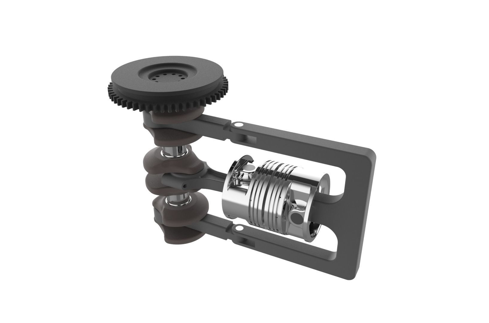 Reciprocating Opposite Piston Engine 3D print model_23