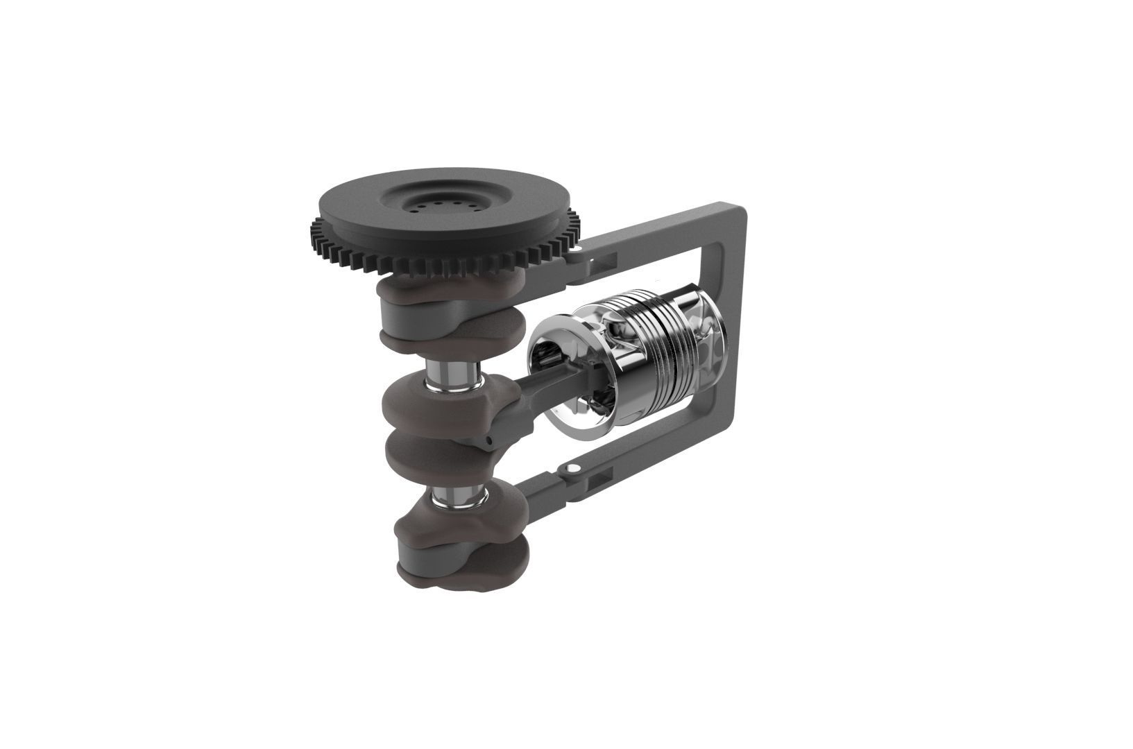 Reciprocating Opposite Piston Engine 3D print model_9