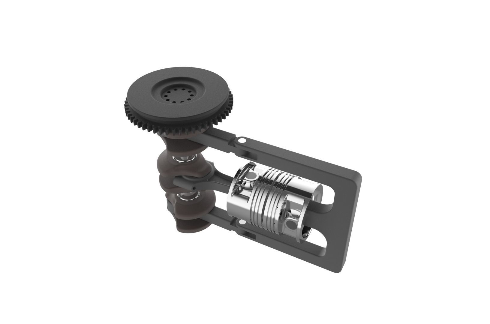 Reciprocating Opposite Piston Engine 3D print model_20