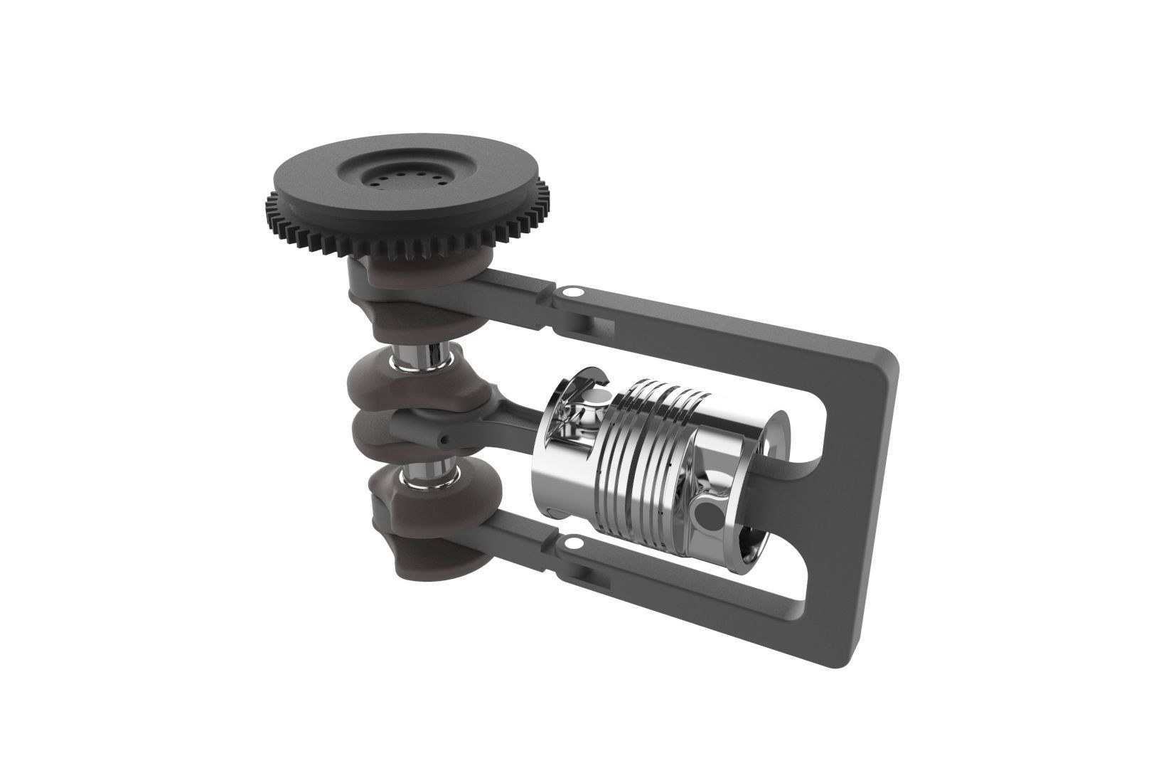 Reciprocating Opposite Piston Engine 3D print model_19