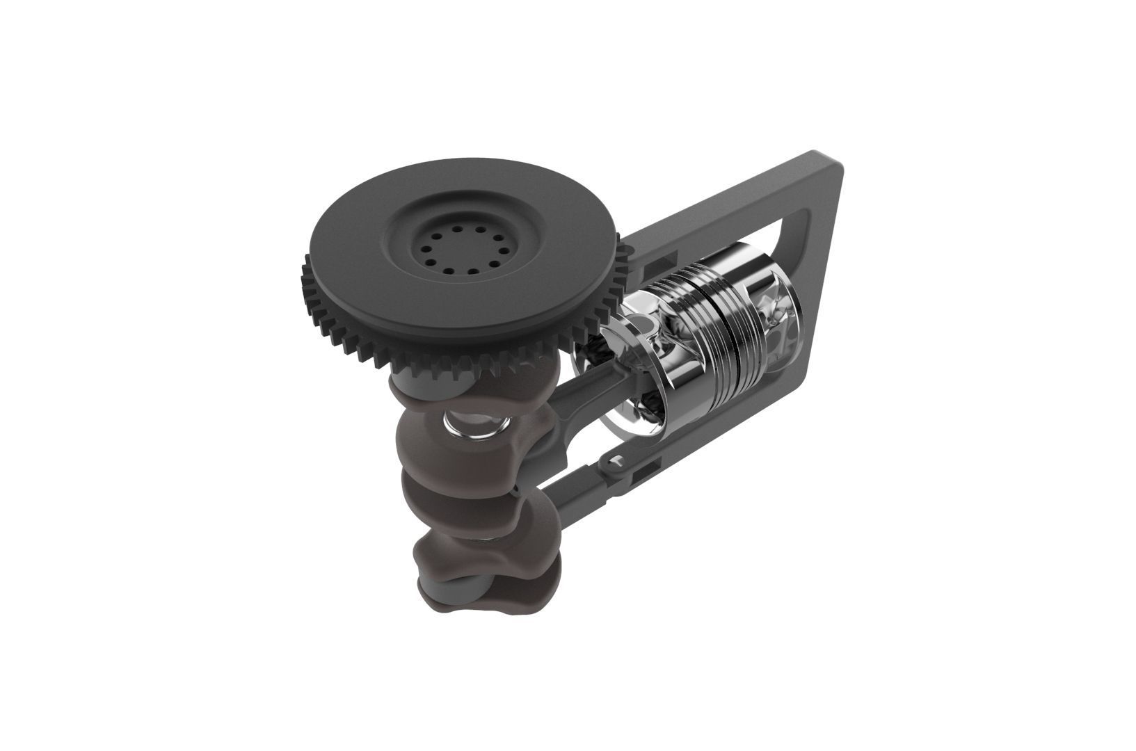 Reciprocating Opposite Piston Engine 3D print model_16