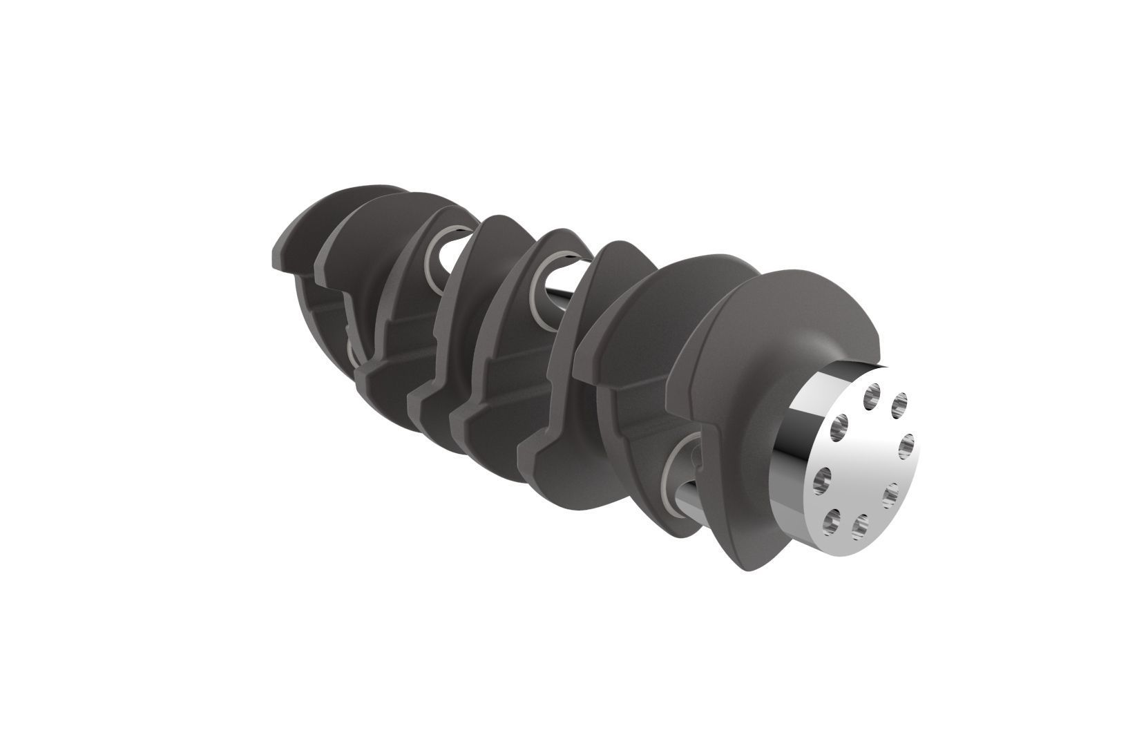 Automotive crankshaft 3D print model_17