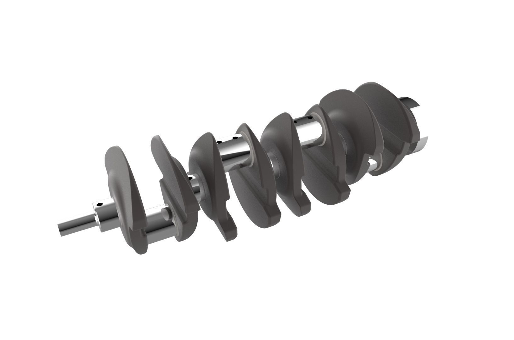 Automotive crankshaft 3D print model_9