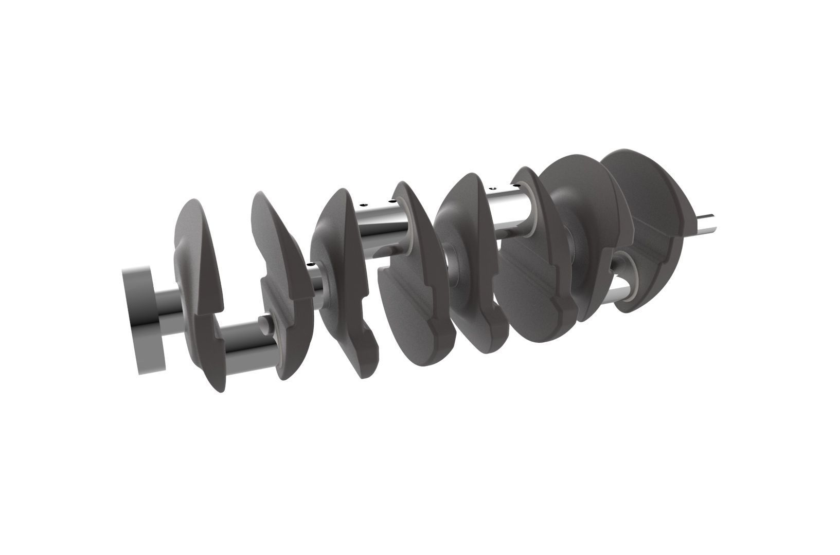 Automotive crankshaft 3D print model_26