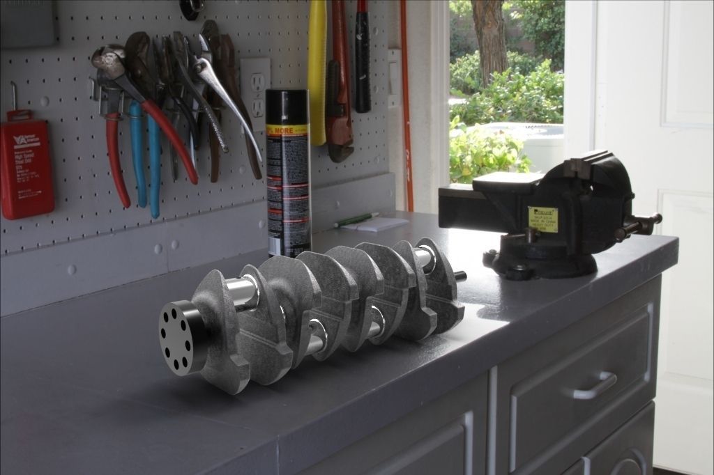 Automotive crankshaft 3D print model_6