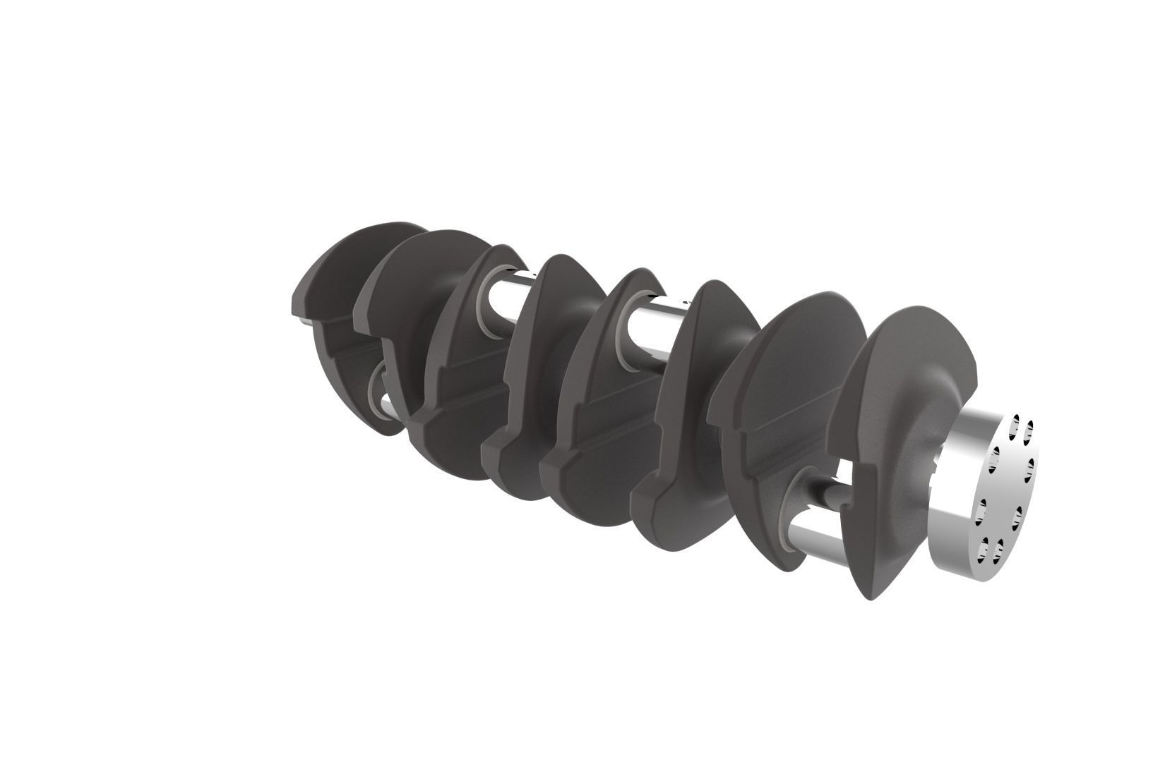 Automotive crankshaft 3D print model_14