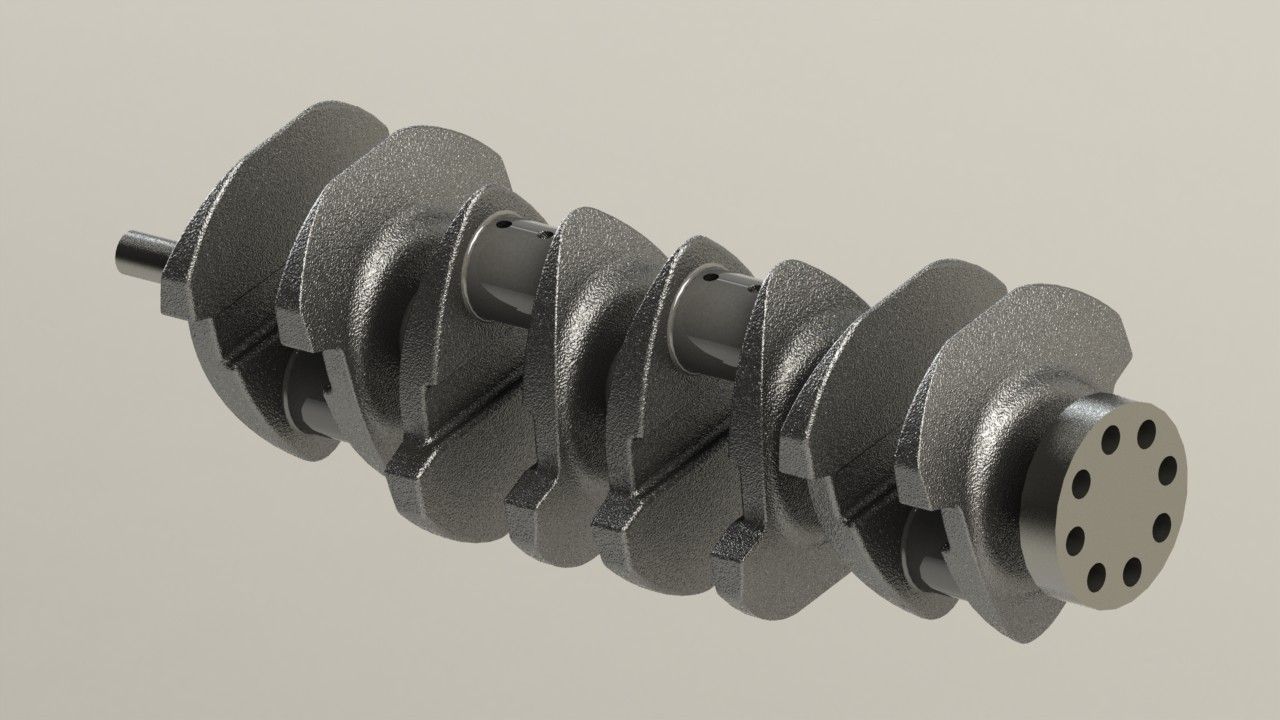 Automotive crankshaft 3D print model_4