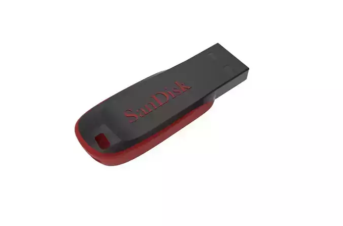 SanDisk Cruzer Blade 4GB Usb Stick 3D print model