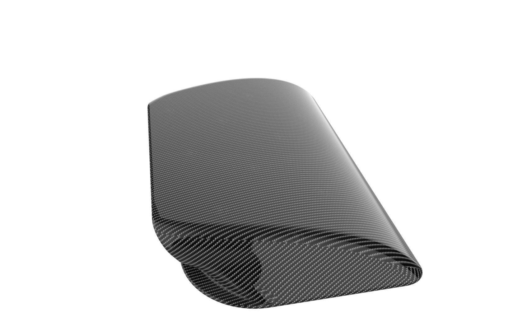 Carbon fiber hood scoop 3D print model_5