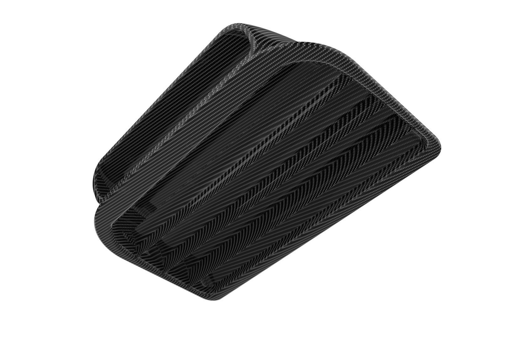 Carbon fiber hood scoop 3D print model_22