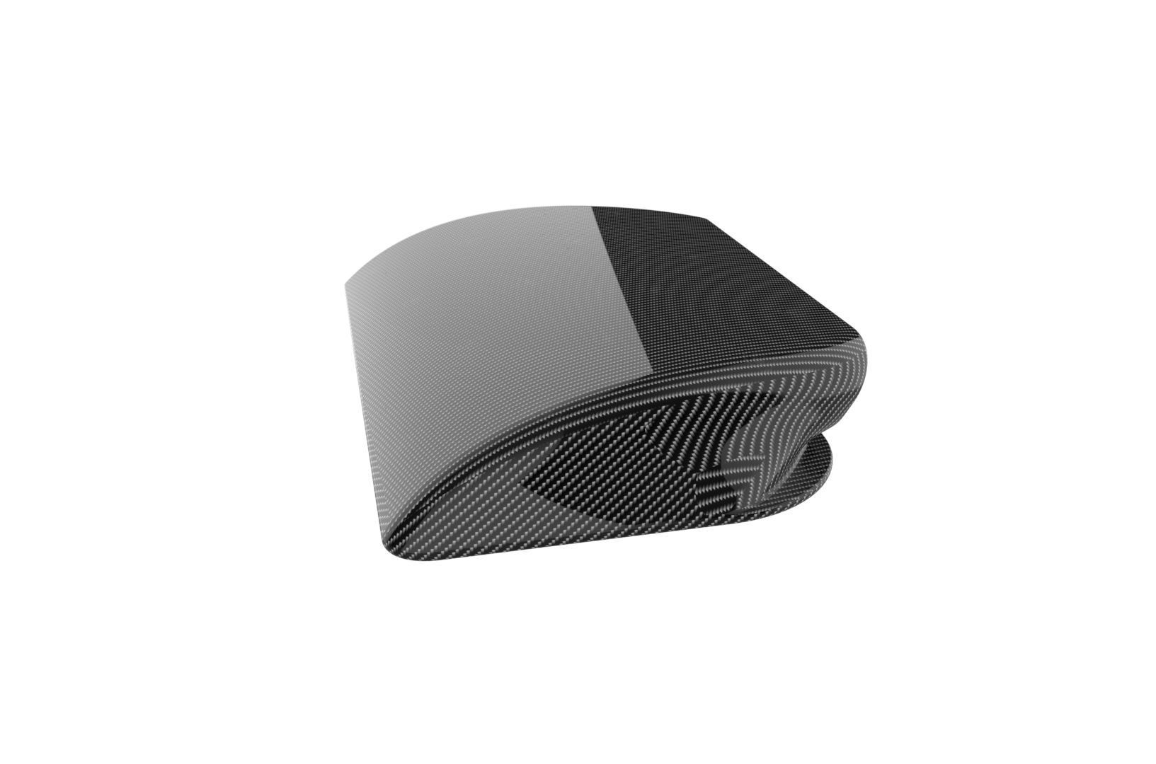 Carbon fiber hood scoop 3D print model_4