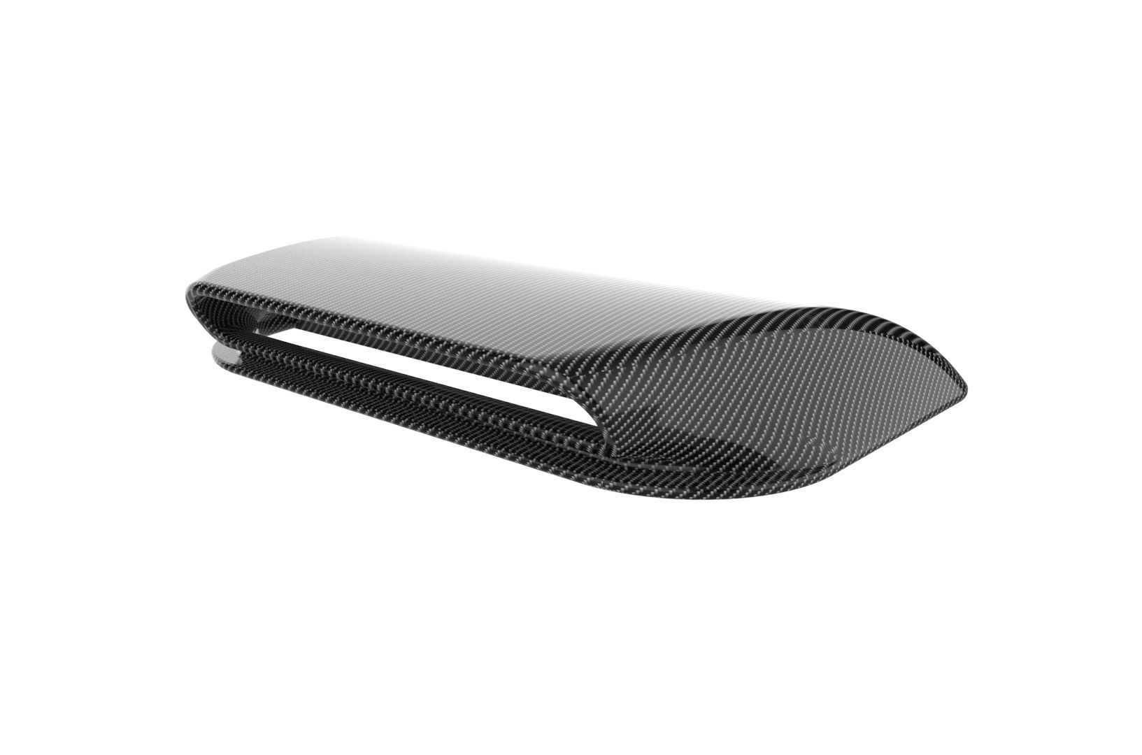 Carbon fiber hood scoop 3D print model_28