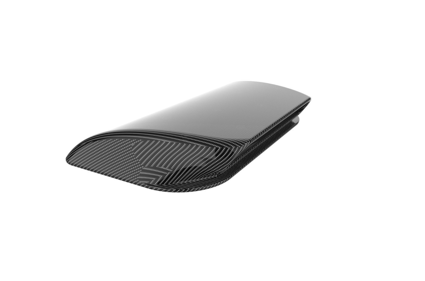 Carbon fiber hood scoop 3D print model_27