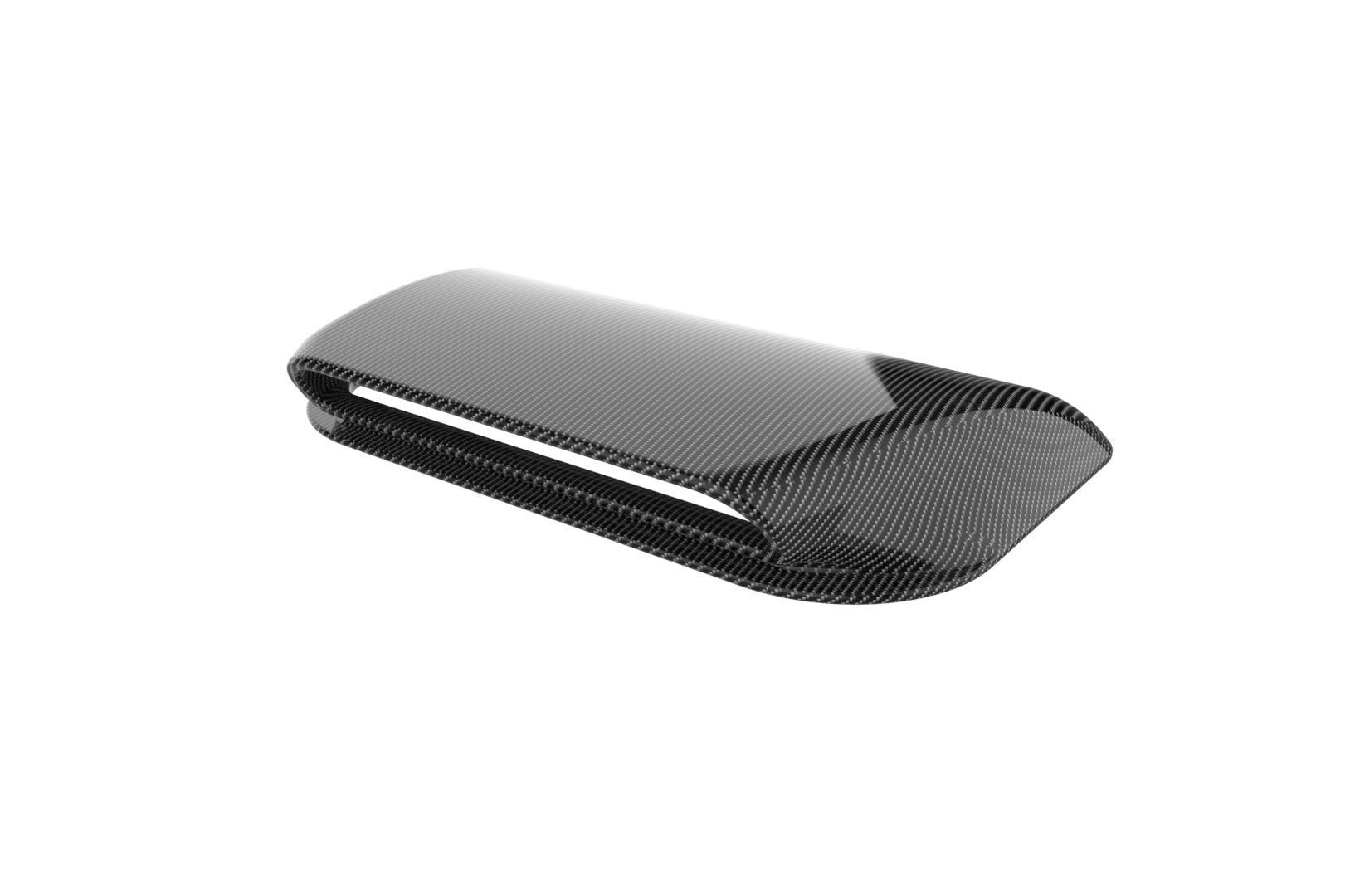 Carbon fiber hood scoop 3D print model_18