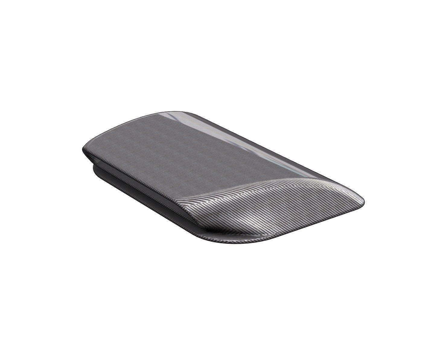 Carbon fiber hood scoop 3D print model_12