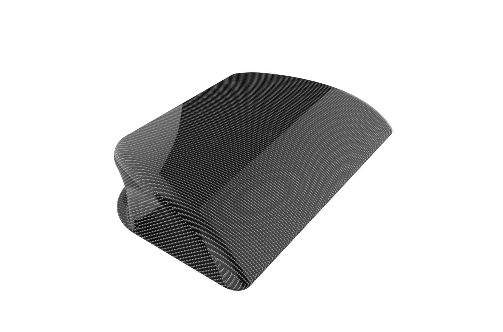 Carbon fiber hood scoop 3D print model_15