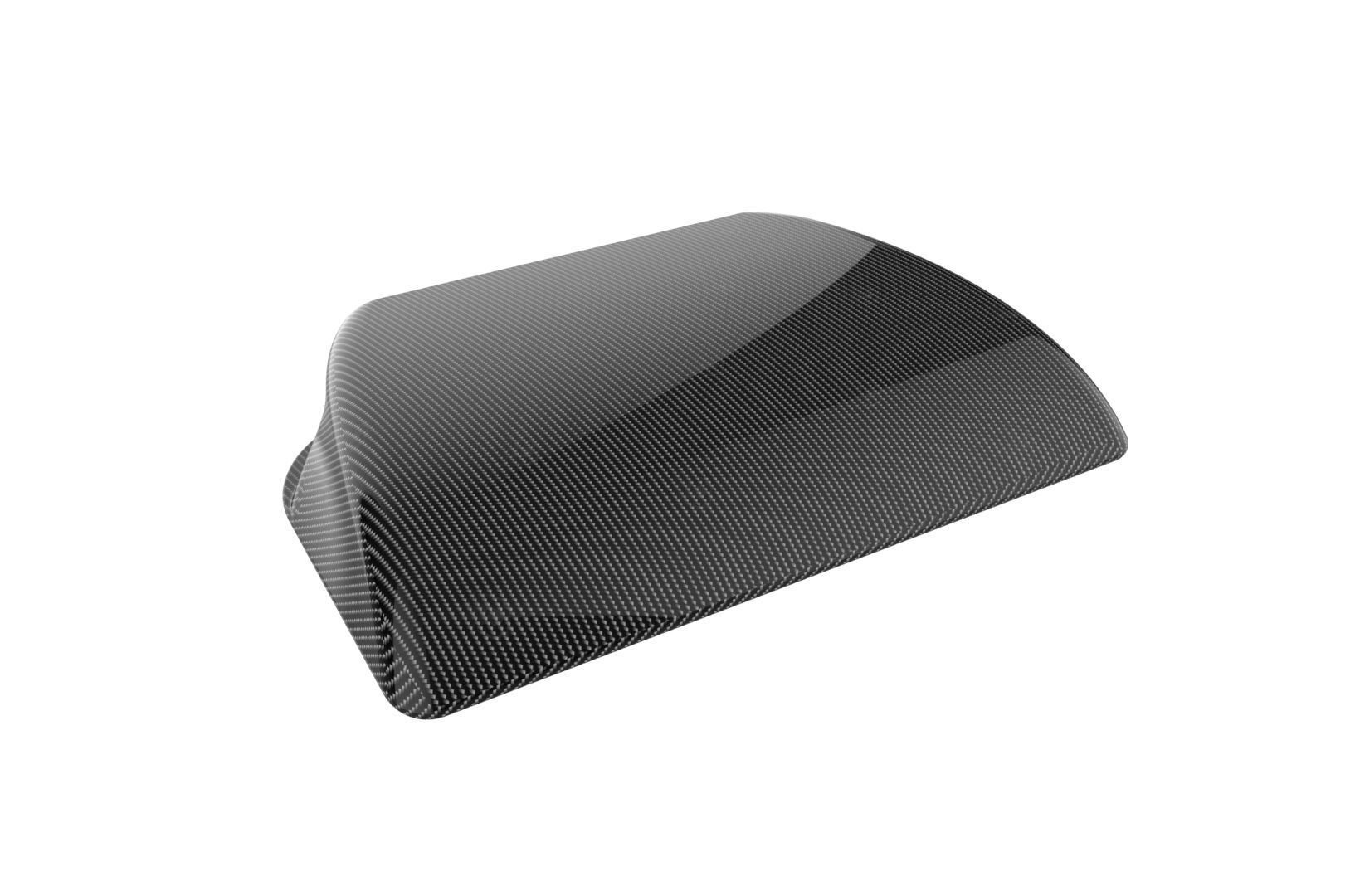 Carbon fiber hood scoop 3D print model_1