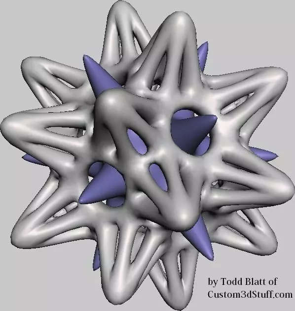 Captured Spike Star by tblatt of custom3dstuff Free 3D print model