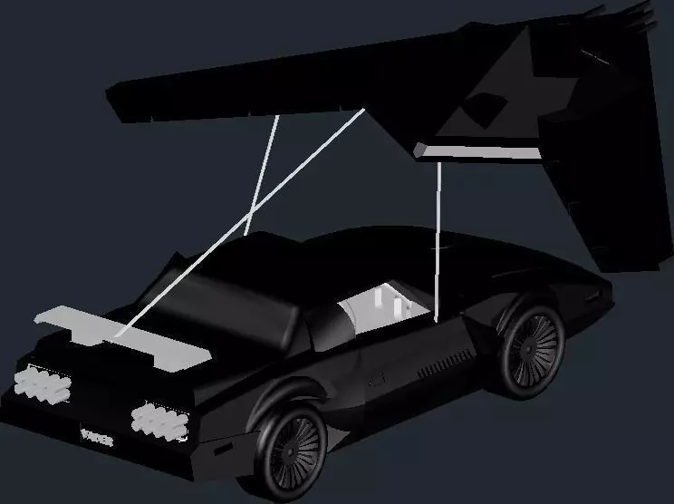 Darth Vader driving Knight Riders KITT car while being airlif... Free 3D print model