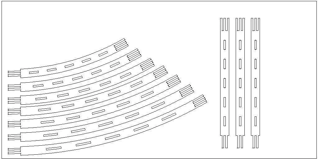 laser cut guides for laying out hobby train tracks Free 3D print model_0