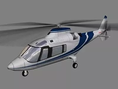 Agusta Helicopter V3 Low-poly 3D model_0