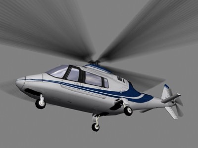 Agusta Helicopter V3 Low-poly 3D model_1