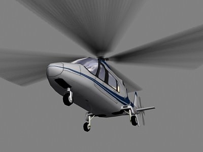 Agusta Helicopter V3 Low-poly 3D model_4
