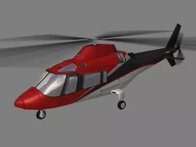 Agusta Helicopter V4 Low-poly 3D model_0
