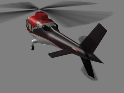 Agusta Helicopter V4 Low-poly 3D model_3