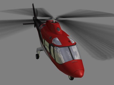 Agusta Helicopter V4 Low-poly 3D model_2