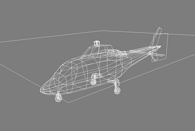 Agusta Helicopter V4 Low-poly 3D model_8