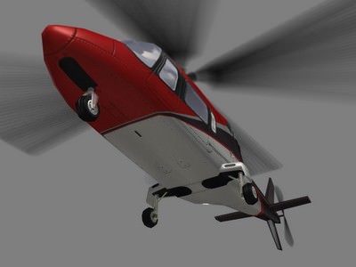 Agusta Helicopter V4 Low-poly 3D model_4