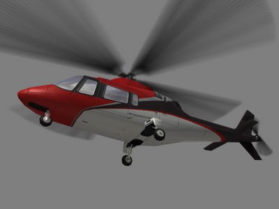 Agusta Helicopter V4 Low-poly 3D model_1