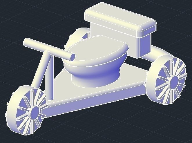 Toilet Racer pendant Free 3D print model_1