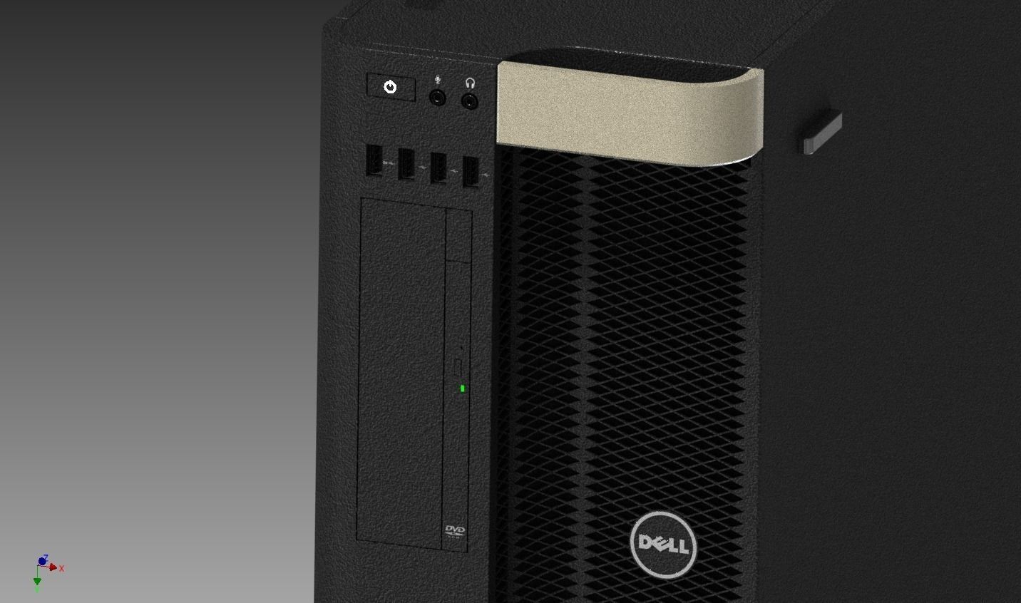 computer tower Free 3D model_4