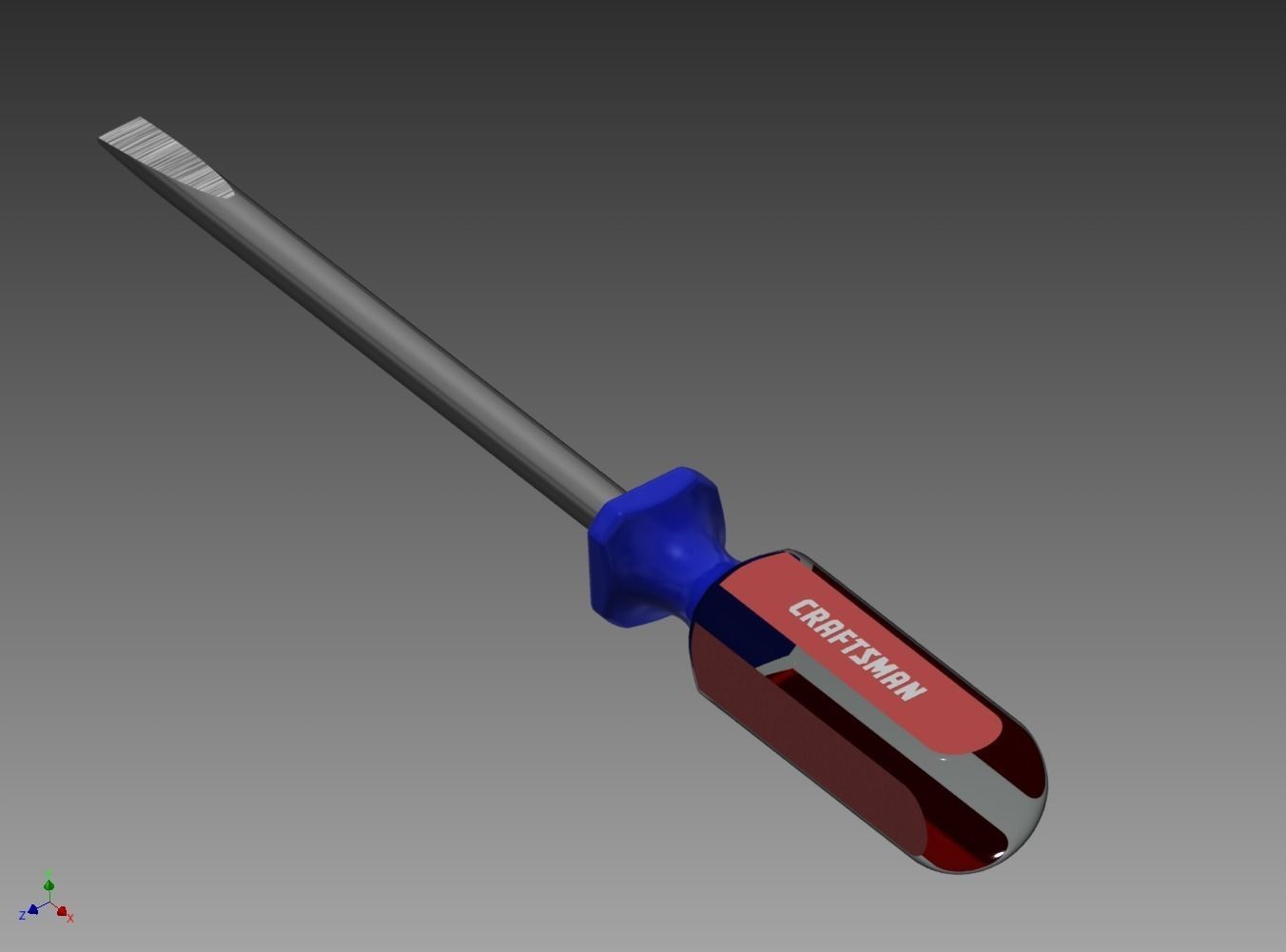 flat head Craftsman screw driver Free 3D model_0