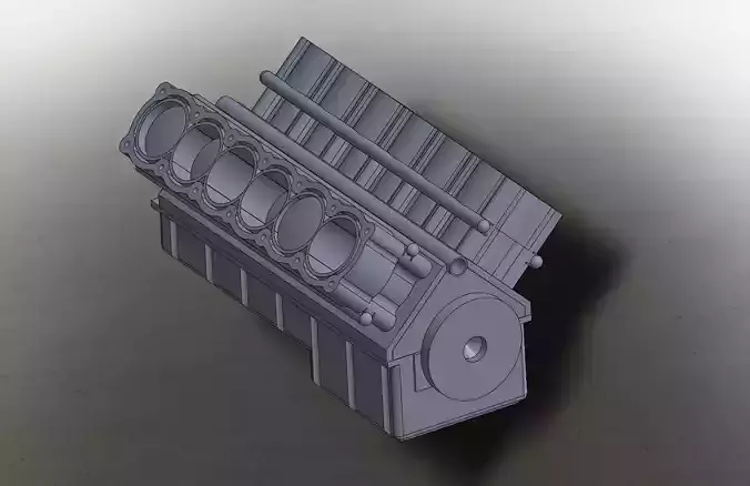 Engine Assembly Free 3D model
