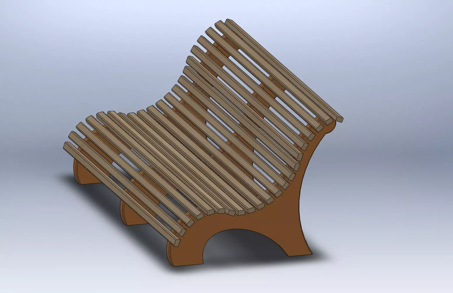 Park Bench Free 3D model_0