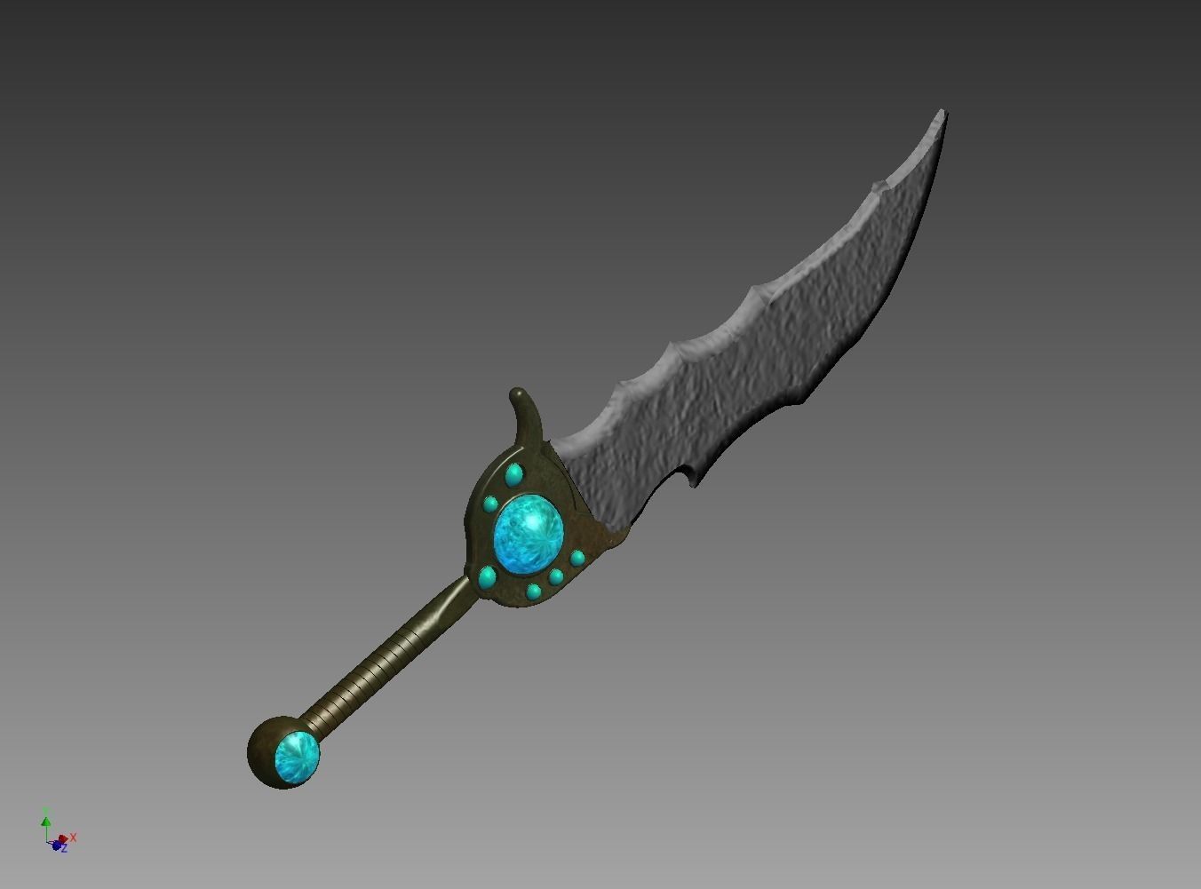 Tryndamere Sword Free 3D model_0