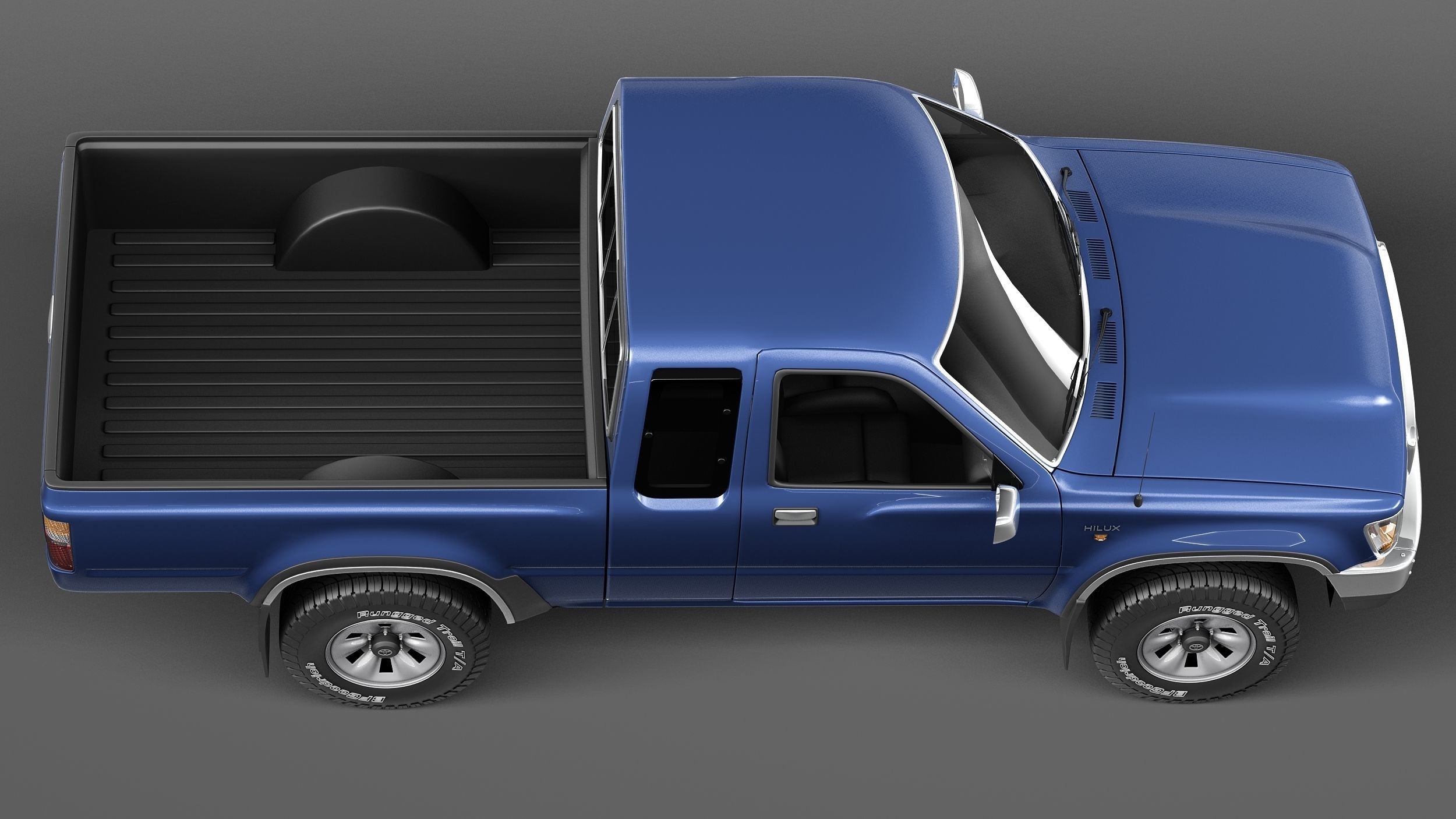 Toyota Hilux Pickup Extended cab 1989-1997 3D model_7