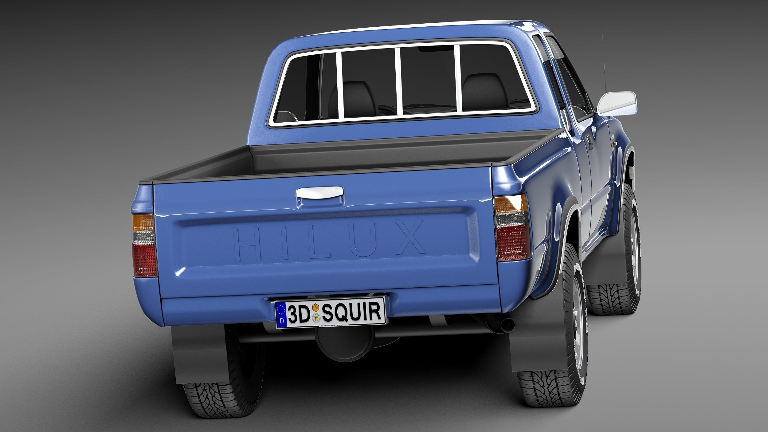 Toyota Hilux Pickup Extended cab 1989-1997 3D model_5