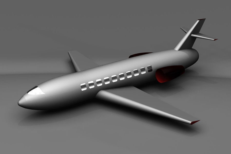 Flight airplane 3D model_2