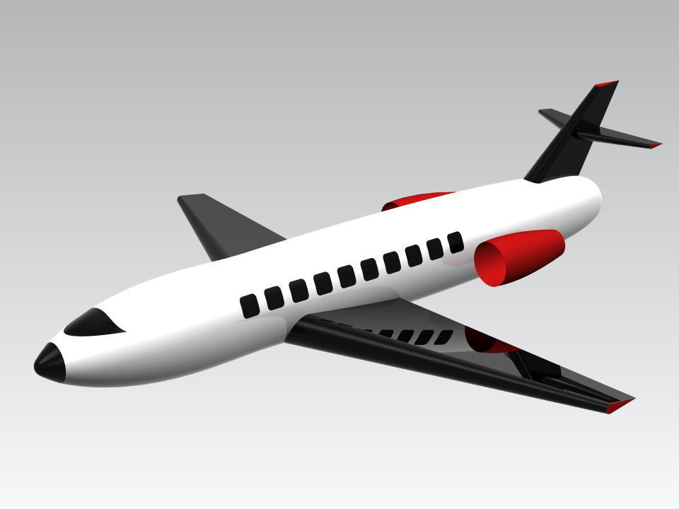 Flight airplane 3D model_1