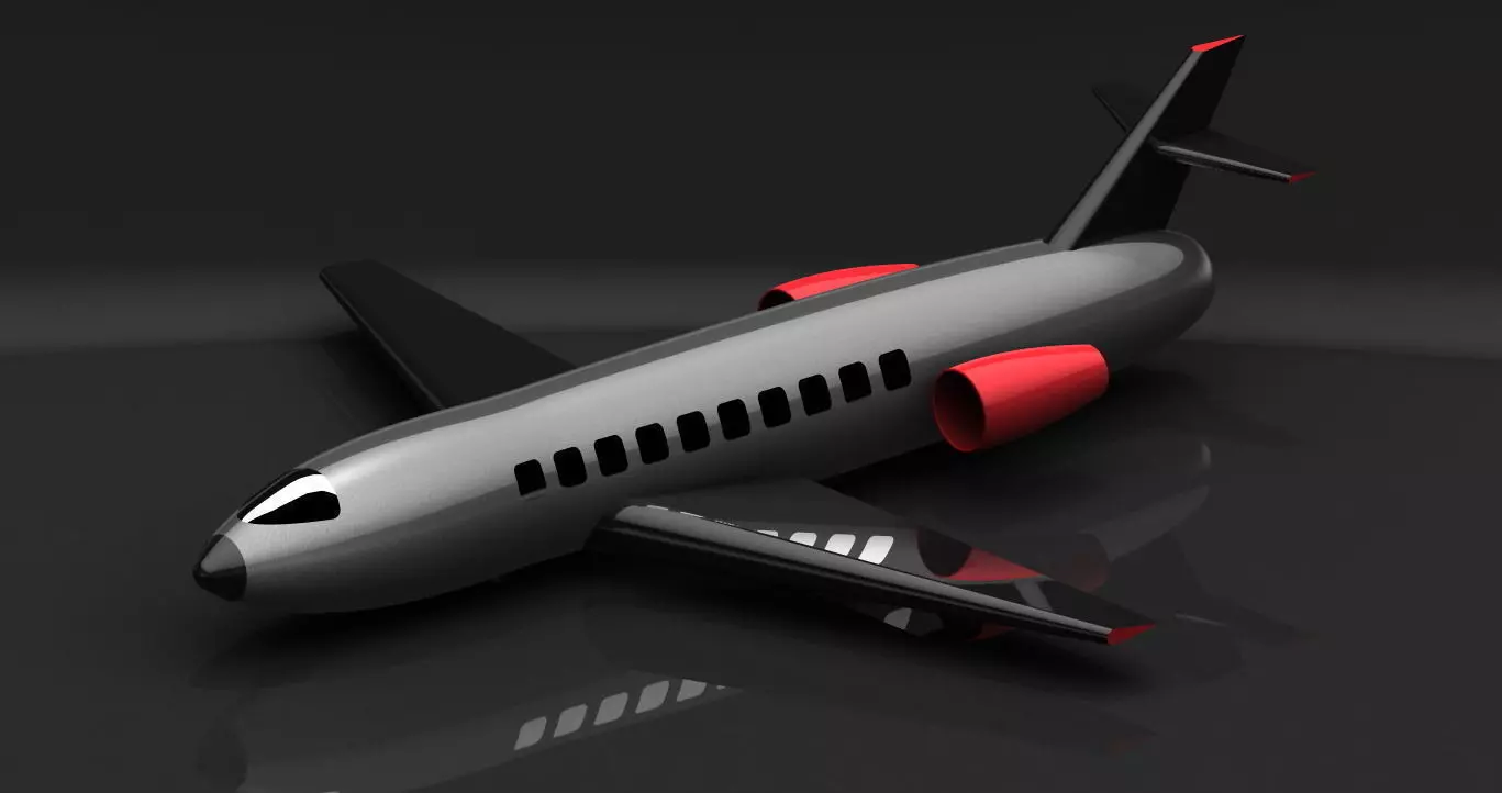Flight airplane 3D model_0