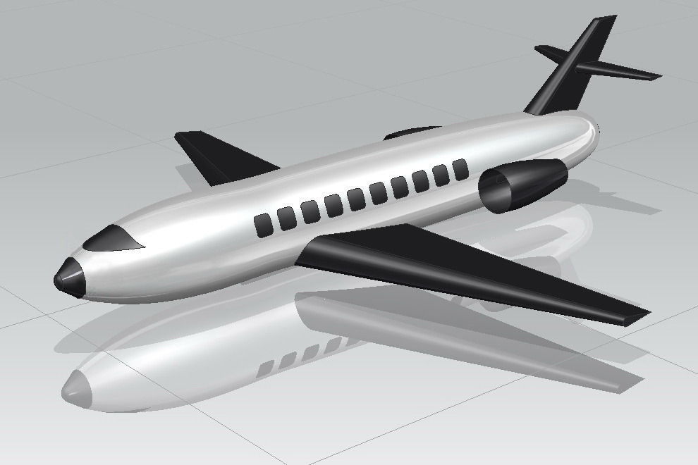 Flight airplane 3D model_3