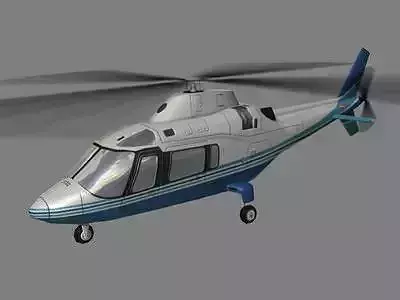 Agusta Helicopter V5 Low-poly 3D model