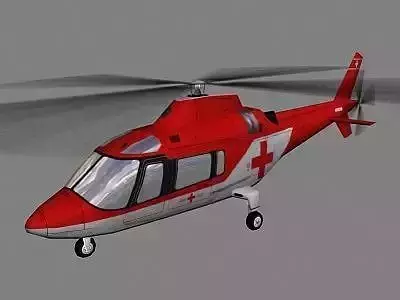 Agusta Helicopter V6 Low-poly 3D model