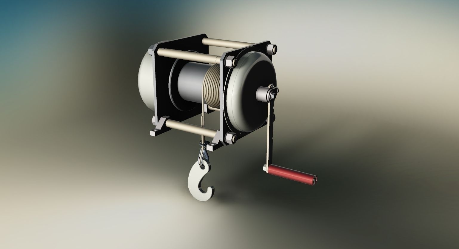winch capacity 500 kg 3D model_1